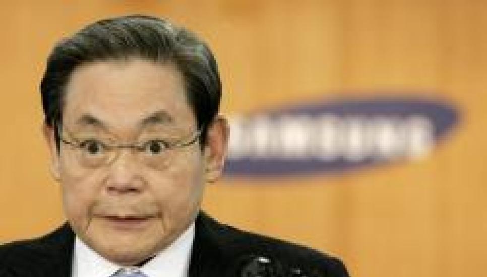 Lee Kun-hee, chairman of Samsung Electronics, has seen his stock rise in value by around 25%