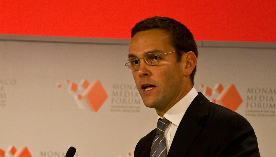 James Murdoch has criticised his family's news empire for its climate change denial stance
