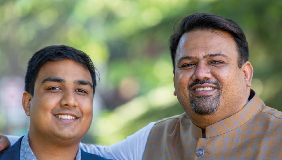 Cousins Herschel Mehta ,29, (left) is based in the US and Sanjay Mehta, 49, In India, but they operate as a tight-knit team despite the physical separation.