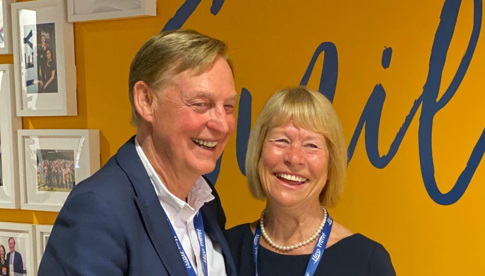 John and Irene Hays, owners of Hays Travel