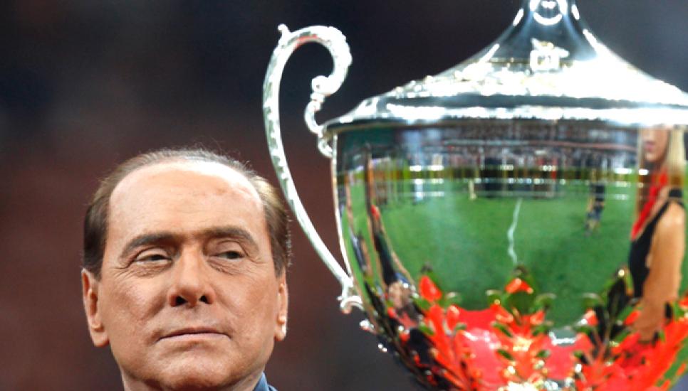Berlusconi and the Luigi Berlusconi Trophy in August 2011
