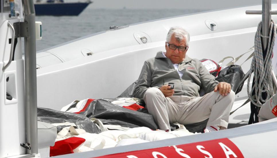 Patrizio Bertelli on Luna Rossa in 2007