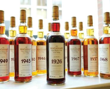 Bottles displayed